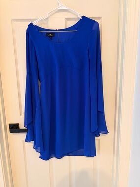 IN San Francisco Royal Blue Flowy Chiffon Tunic